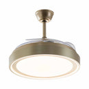 Plafon LED Air Gold Multicor C/ Ventilador 4 Pás Retráteis 60W 88378 OPUS ST2915