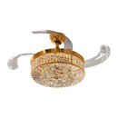 Plafon AIR CLASS Dourado Transparente LED 60W C/ Ventilador Opus 85612 /88361 ST2915