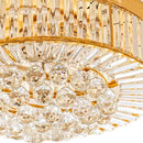 Plafon AIR CLASS Dourado Transparente LED 60W C/ Ventilador Opus 85612 /88361 ST2915