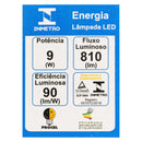 kit 6X Lâmpada LED 9w Bulbo Soquete E27 6500k Bivolt Econômica ST1905
