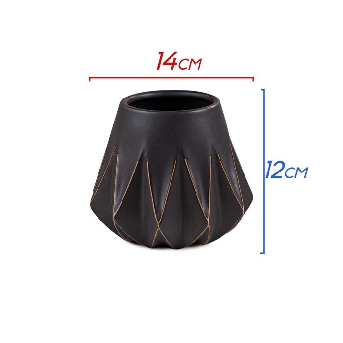 Vaso de Cerâmica Decorativo em Alto Relevo GS0015 ST1665