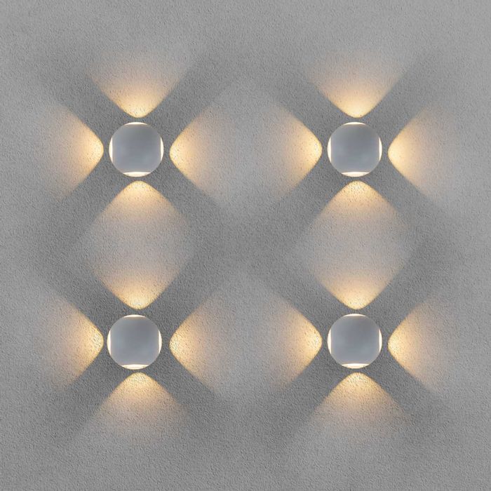 Arandela Decorativa Criativa Tetra Branca LED 12W 3000k DN 30326 Opus ST2486