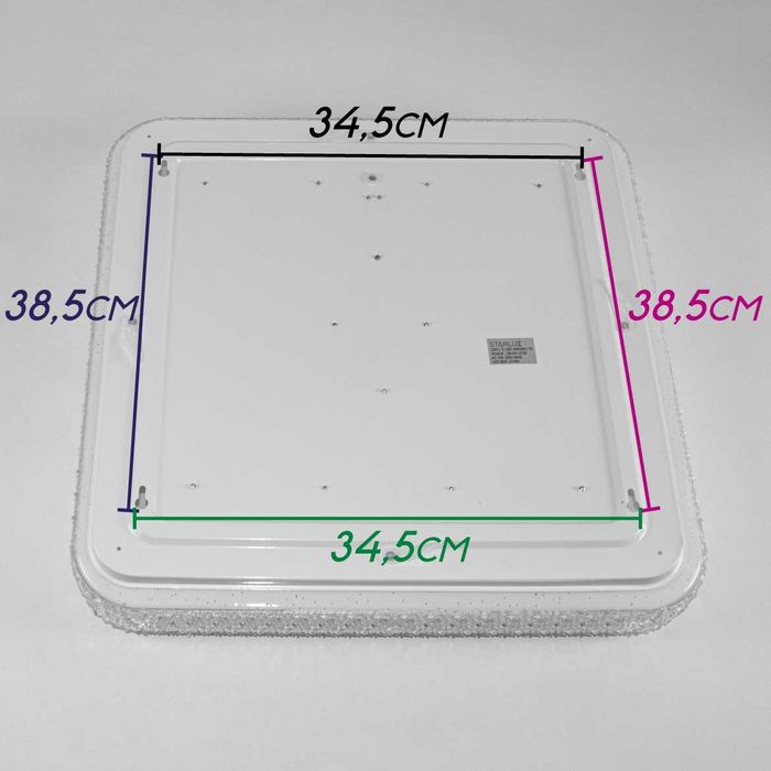 Plafon Hermes LED 36W 50x50cm Efeito Estrelado Starlux 2700k ST2509