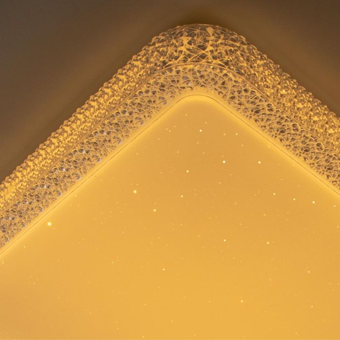 Plafon Hermes LED 36W 50x50cm Efeito Estrelado Starlux 2700k ST2509