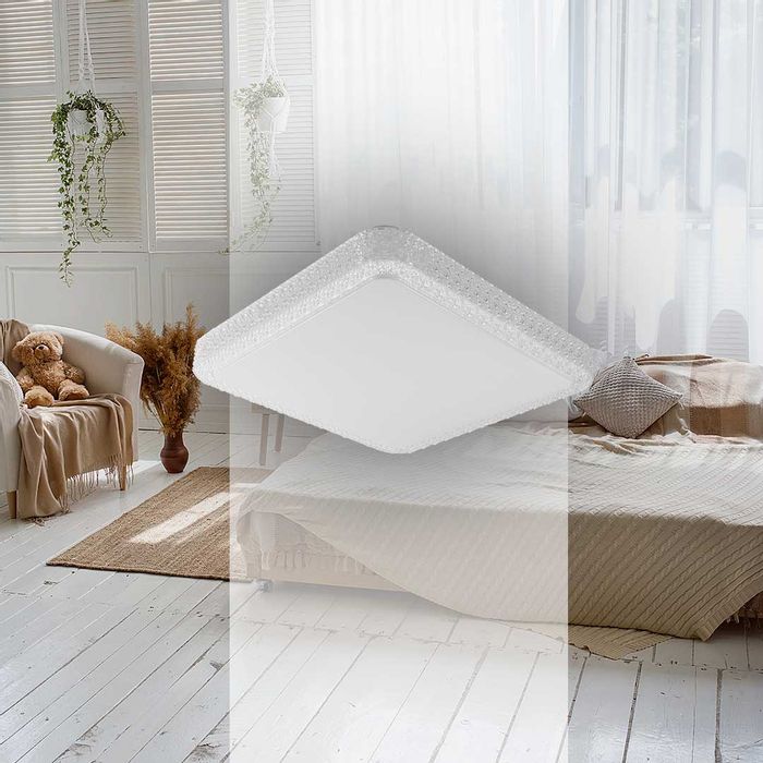 Plafon Hermes LED 36W 50x50cm Efeito Estrelado Starlux 2700k ST2509