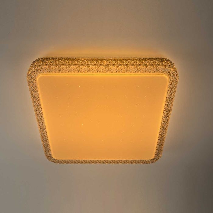 Plafon Hermes LED 36W 50x50cm Efeito Estrelado Starlux 2700k ST2509