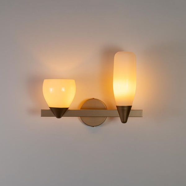 Arandela Akemi Dourada com 2 Cúpulas de Vidro para 2 LED G9 VL017-MG Starlux ST2534