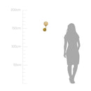 Arandela Grape Ouro Fosco e Ambar Globo Vidro para G9 ZR112-AGD Starlux ST2628