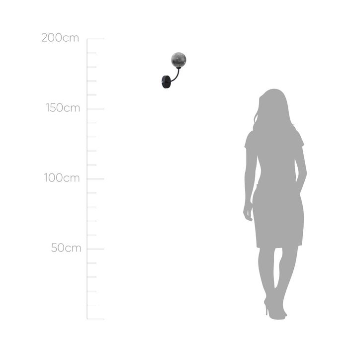 Arandela Grape Preto Fosco e Smoky Globo Vidro para G9 ZR112-SKY Starlux ST2628