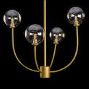 Lustre Pendente Ouro Fosco Ambar Grape Globo para 4x G9 ZR113 Starlux ST2629