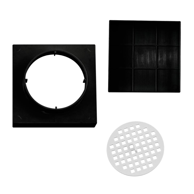 Ralo Oculto Invisivel Anti Inseto Piso Porcelanato Preto ST2781