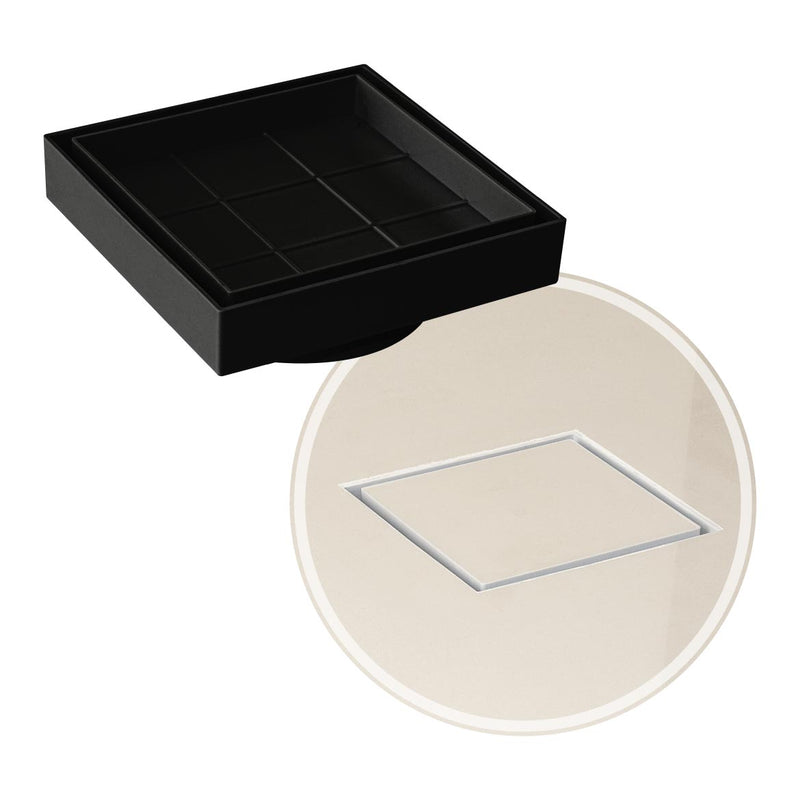 Ralo Oculto Invisivel Anti Inseto Piso Porcelanato Preto ST2781