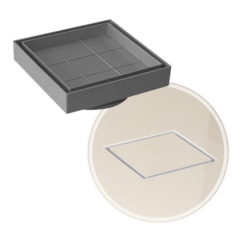 Ralo Oculto Invisivel Anti Inseto Piso Porcelanato Cinza Starlumen ST2781
