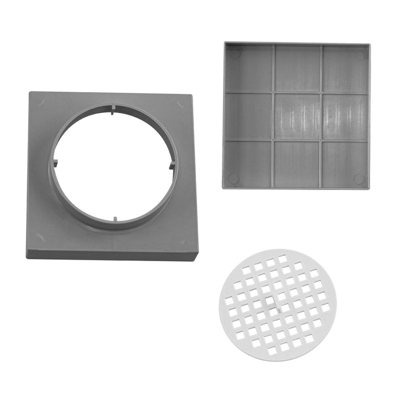 Ralo Oculto Invisivel Anti Inseto Piso Porcelanato Cinza Starlumen ST2781