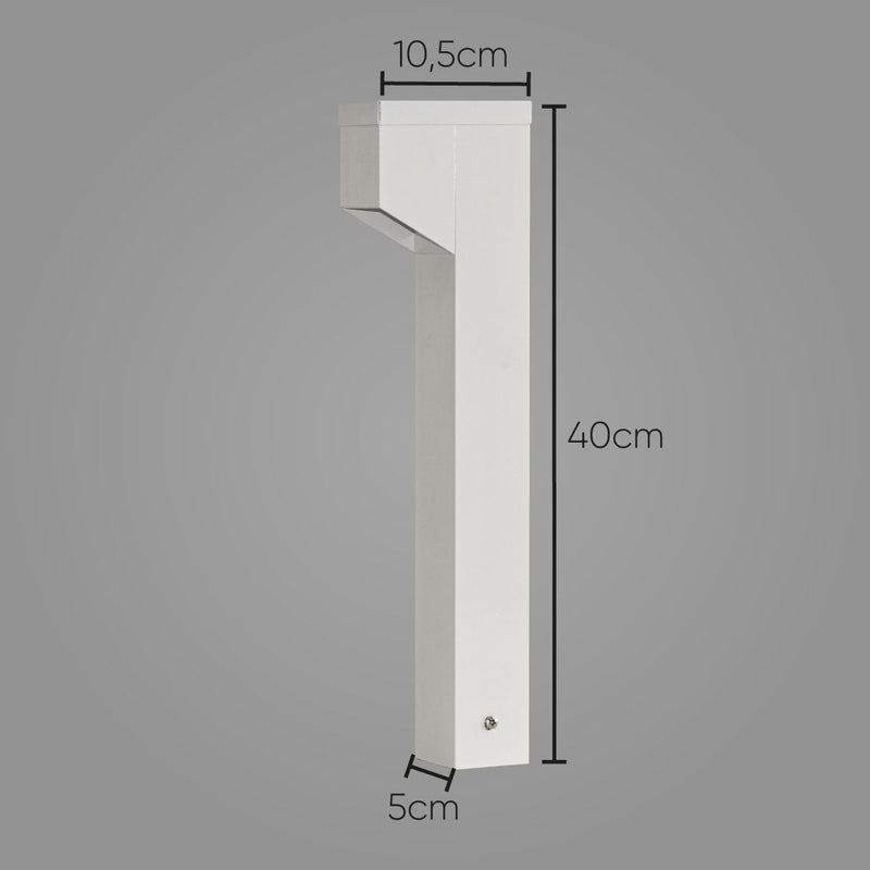 Poste Balizador Luminária Jardim Lunor Uno 1 Foco P/ MR11 ST2766 - Branco