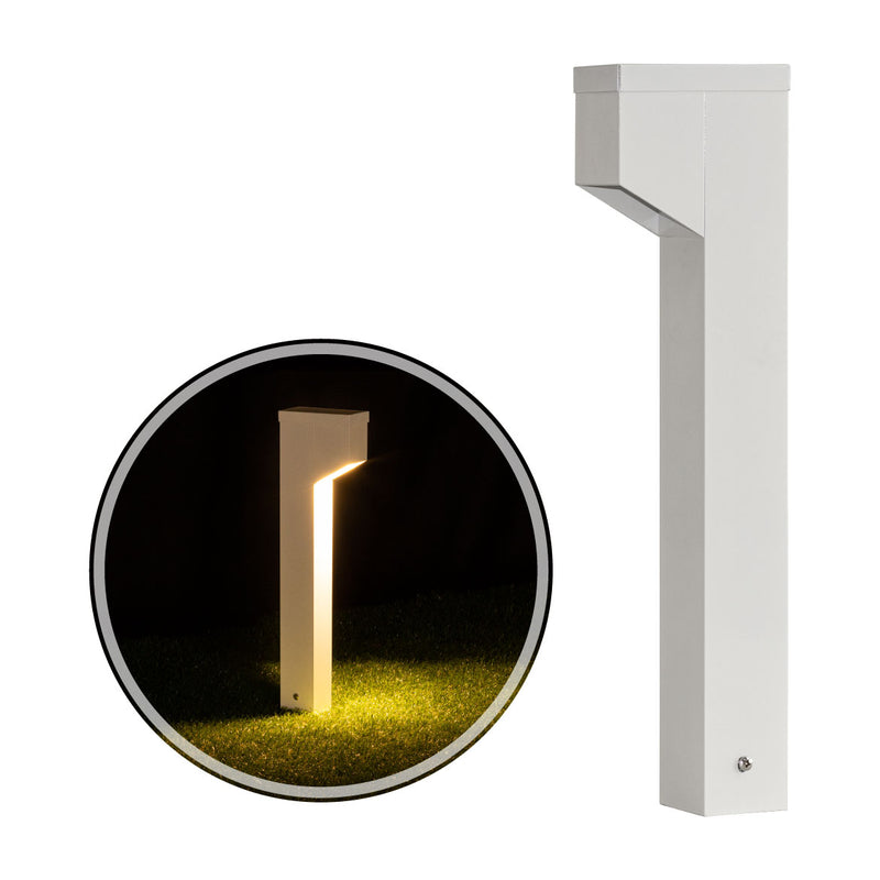 Poste Balizador Luminária Jardim Lunor Uno 1 Foco P/ MR11 ST2766 - Branco