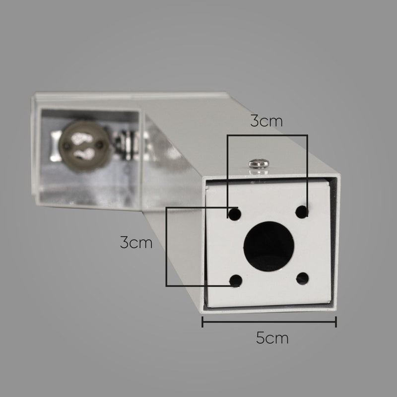 Poste Balizador Luminária Jardim Lunor Uno 1 Foco P/ MR11 ST2766 - Branco
