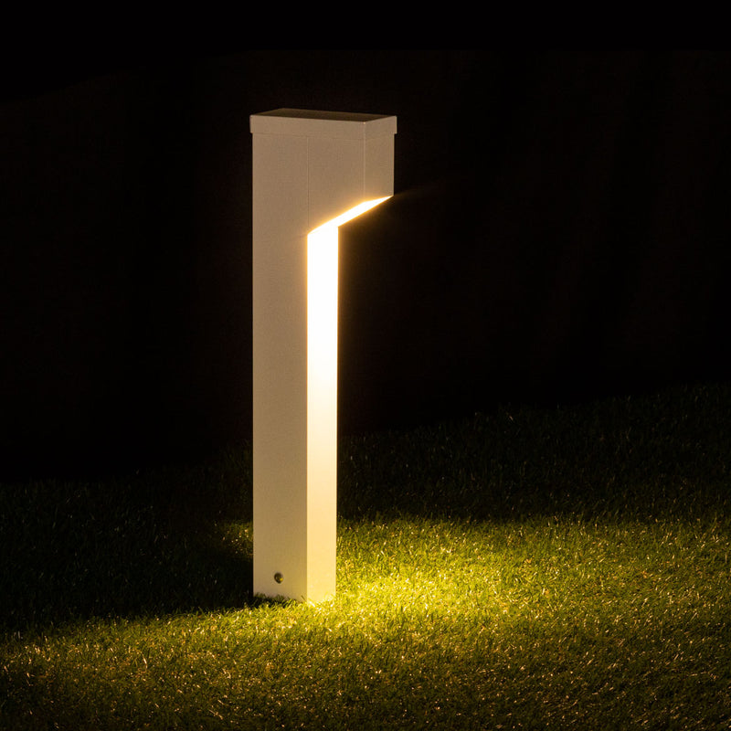 Poste Balizador Luminária Jardim Lunor Uno 1 Foco P/ MR11 ST2766 - Branco
