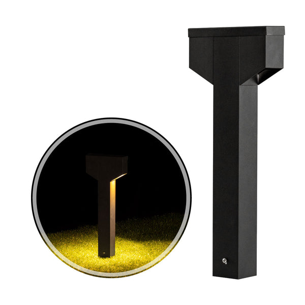 Poste Balizador Luminária Jardim Lunor Duo 2 Focos P/ MR11 ST2767 - Preto