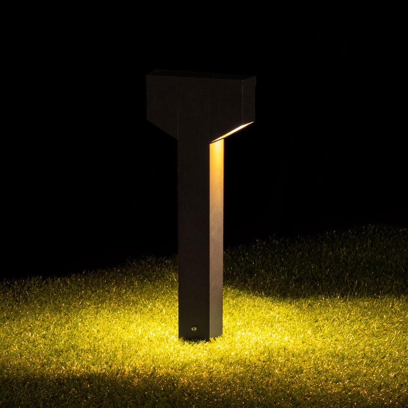 Poste Balizador Luminária Jardim Lunor Duo 2 Focos P/ MR11 ST2767 - Preto