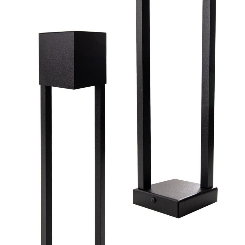 Poste Balizador de Jardim Flash Externo Preto Moderno 1xGU10 PA-406 ST3252