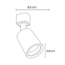 Spot Preto Tube MR16 GU10 para Trilho Eletrificado ST3253-Lumanti-Starlumen