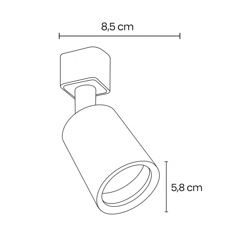 Spot Preto Tube MR16 GU10 para Trilho Eletrificado ST3253