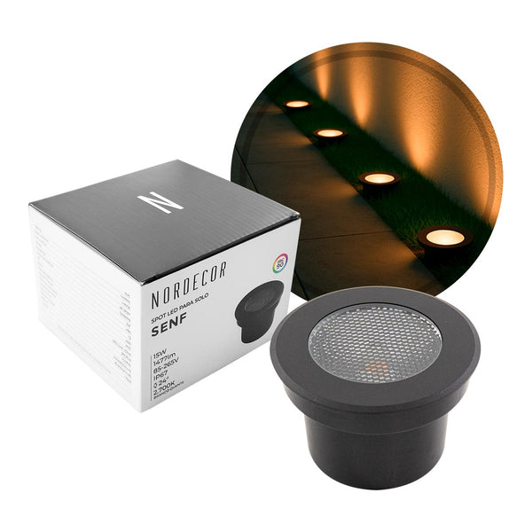 Balizador Spot Solo Led Nordecor Senf 15w Irc90 2700k Anti-Ofuscante ST3248