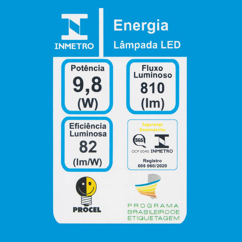 Lâmpada LED Bulbo A60 Dimerizável Stella 9,8W 2700K E27 Bivolt ST846