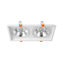 Spot Luminária Teto Retangular Embutir Loyo p/ 2xAR111 Nordecor ST3235-Nordecor-Starlumen