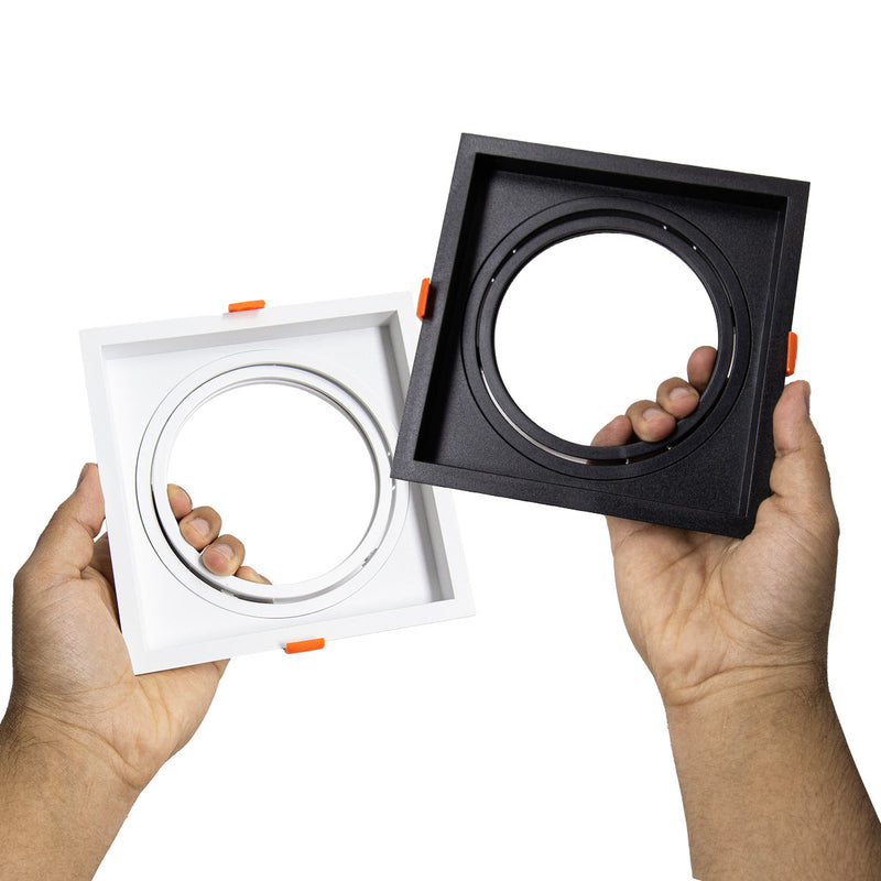 Spot Luminária de Teto Quadrado Embutir Loyo p/ LED AR111 Nordecor ST3235-Nordecor-Starlumen