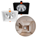 Spot Luminária de Teto Quadrado Embutir Loyo p/ LED AR111 Nordecor ST3235-Nordecor-Starlumen
