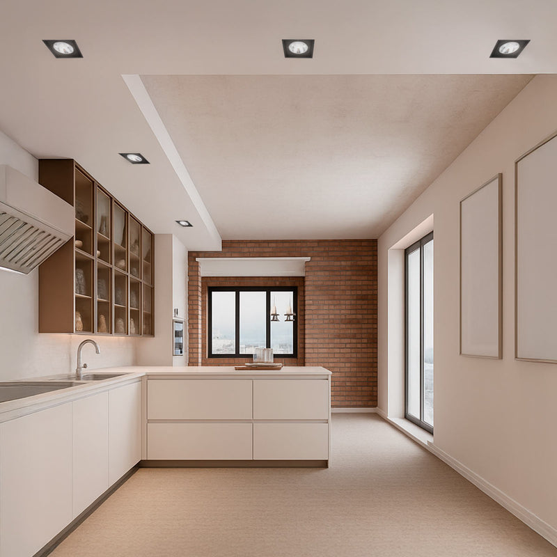 Spot Luminária de Teto Quadrado Embutir Loyo p/ LED AR111 Nordecor ST3235-Nordecor-Preto-Starlumen