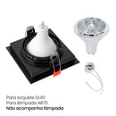 Spot Luminária de Teto Quadrado Embutir Loyo p/ LED AR70 Nordecor ST3235-Nordecor-Starlumen
