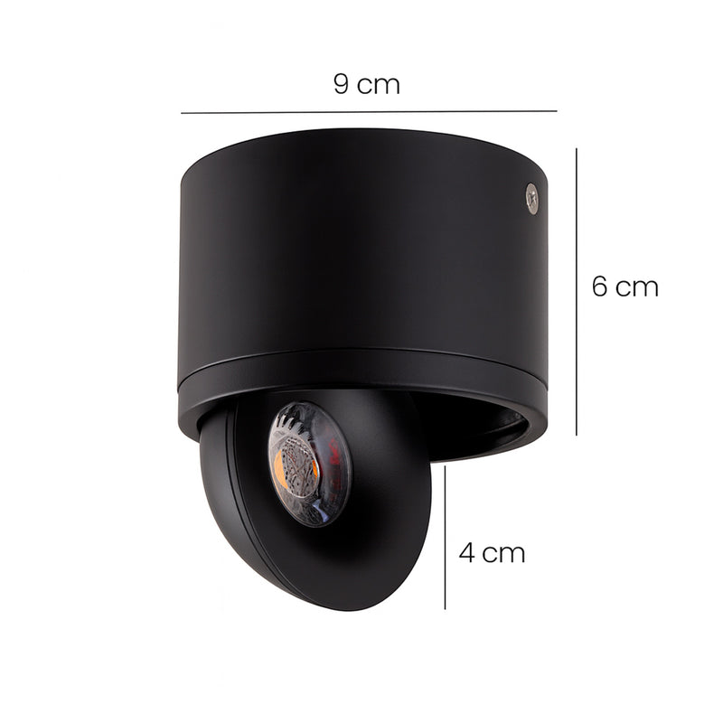 Spot LED Sobrepor Skel 7W 24° Luz Quente Nordecor ST3047 - Preto 6317-Nordecor-Starlumen