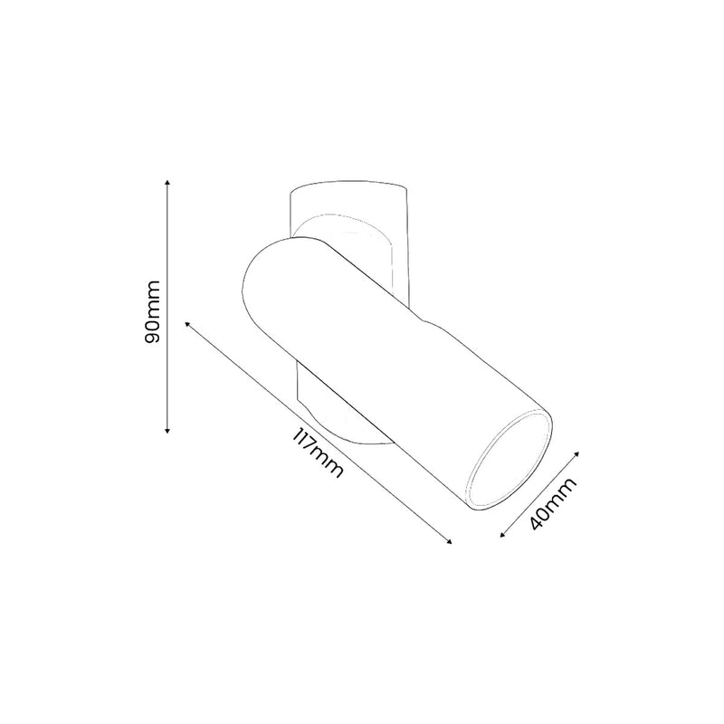 Spot LED de Sobrepor Rubik 10W 3000K Preto Orientável IRC97 Opus ST3260
