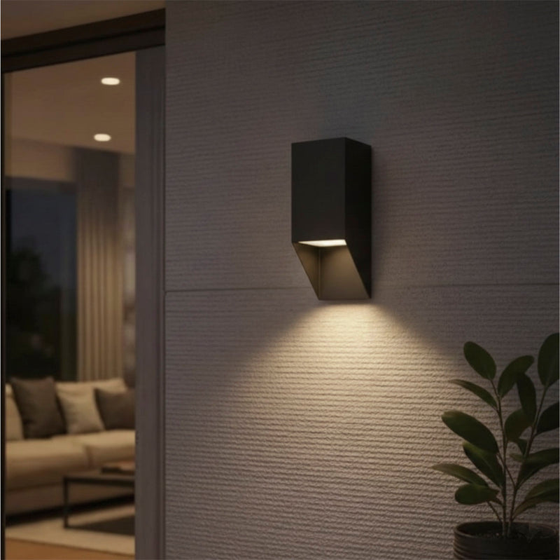 Arandela de Sobrepor Bisel 1 Foco Parede/Muro/Fachada 1xGU10 Starlumen ST3256 - Preto