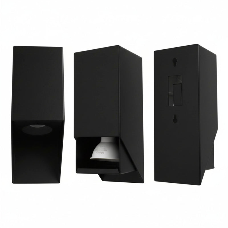 Arandela de Sobrepor Bisel 1 Foco Parede/Muro/Fachada 1xGU10 Starlumen ST3256 - Preto