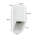 Arandela de Sobrepor Bisel 1 Foco Parede/Muro/Fachada 1xGU10 Starlumen ST3256 - Branco