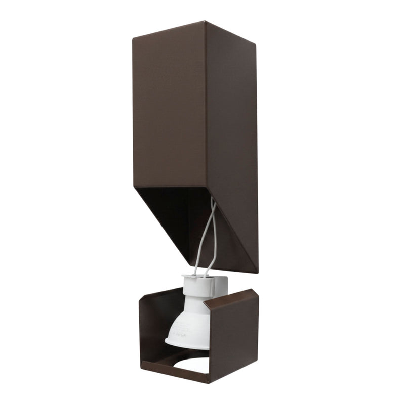 Arandela de Sobrepor Bisel 1 Foco Parede/Muro/Fachada 1xGU10 Starlumen ST3256-Marrom