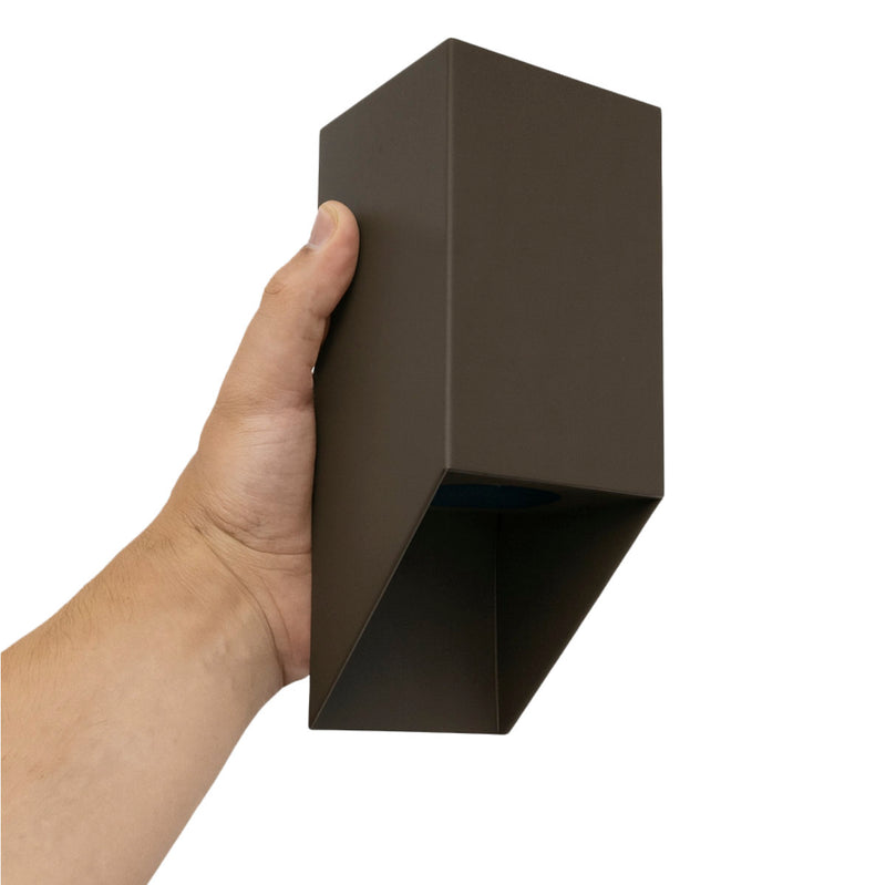 Arandela de Sobrepor Bisel 1 Foco Parede/Muro/Fachada 1xGU10 Starlumen ST3256-Marrom