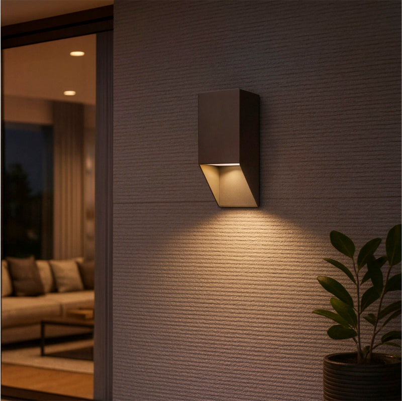 Arandela de Sobrepor Bisel 1 Foco Parede/Muro/Fachada 1xGU10 Starlumen ST3256-Marrom