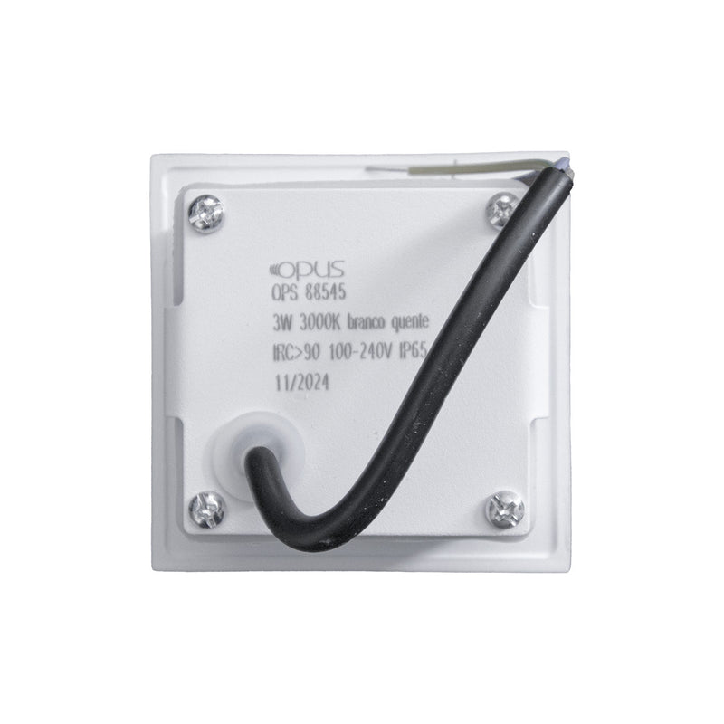 Balizador Led Sentinela 3w Luz Quente Com Sensor 3m Ip65 Opus St3263 - Branco