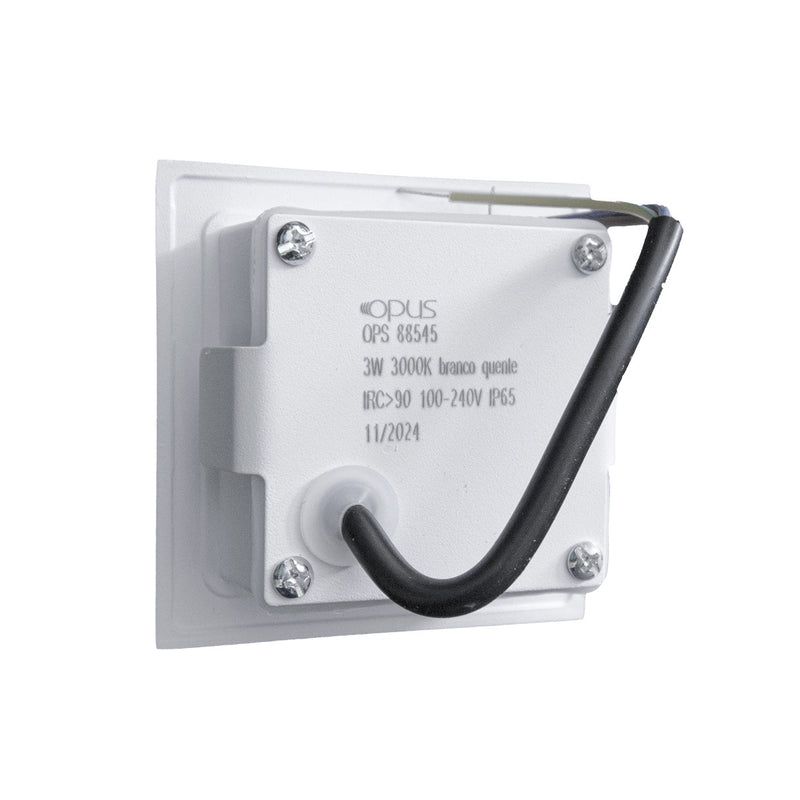 Balizador Led Sentinela 3w Luz Quente Com Sensor 3m Ip65 Opus St3263 - Branco