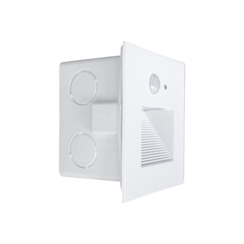 Balizador Led Sentinela 3w Luz Quente Com Sensor 3m Ip65 Opus St3263 - Branco