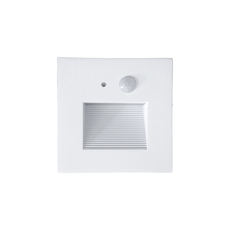 Balizador Led Sentinela 3w Luz Quente Com Sensor 3m Ip65 Opus St3263 - Branco