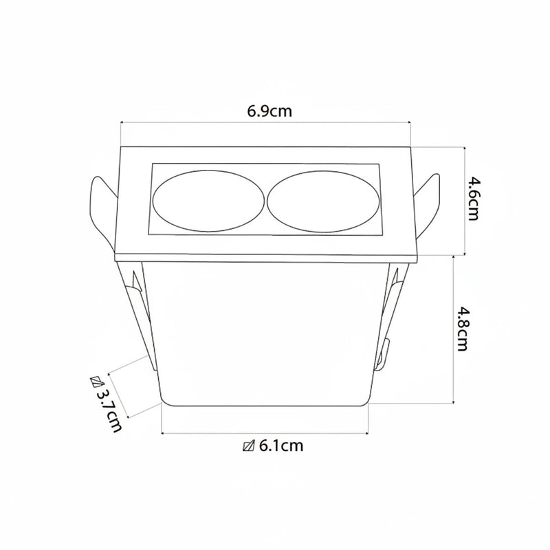 Spot LED Embutir Powerus 4W Luz Neutra 35° IRC90 Nordecor 6784 ST2990-Branco