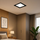 Painel Plafon LED Recuado Embutir KAIS 22X22 18W Luz Neutra Nordecor ST3145-Preto