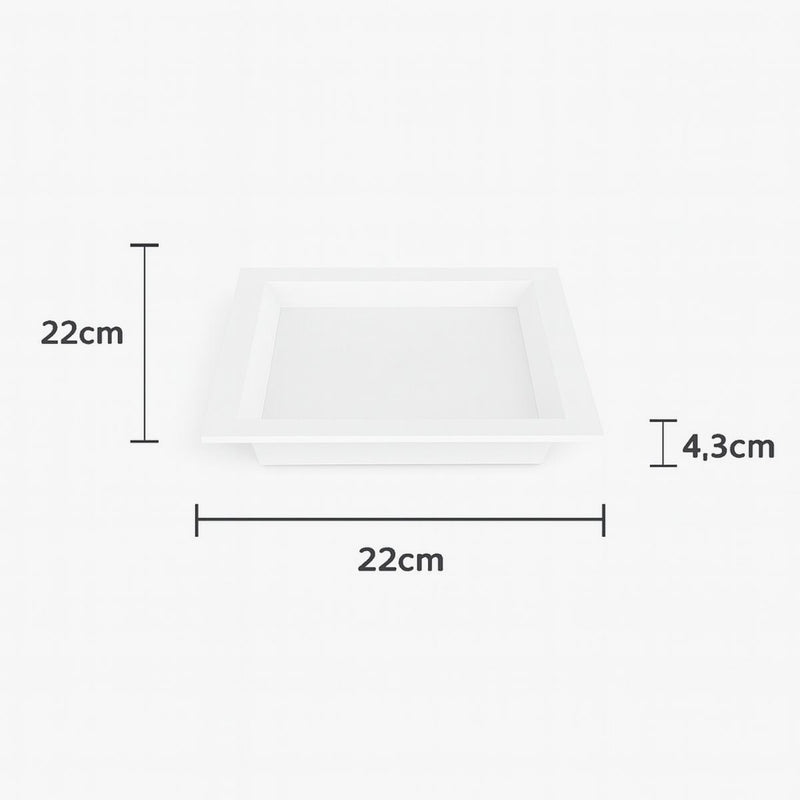 Painel Plafon LED Recuado Embutir KAIS 22X22 18W Luz Quente Nordecor ST3145-Branco