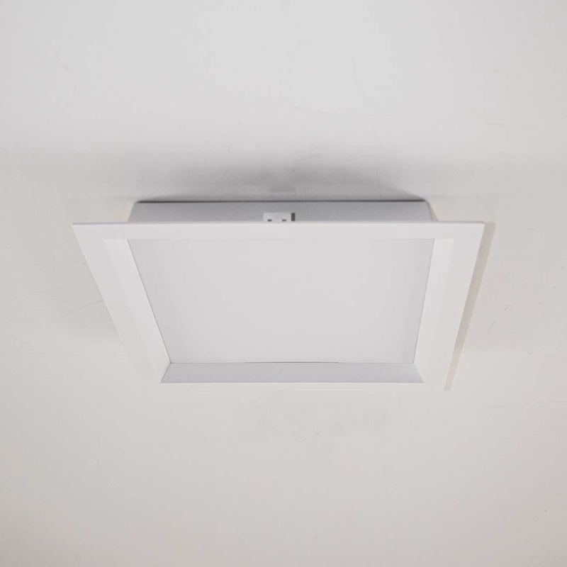 Painel Plafon LED Recuado Embutir KAIS 17,6x17,6 12W Luz Quente Nordecor ST3145-Branco